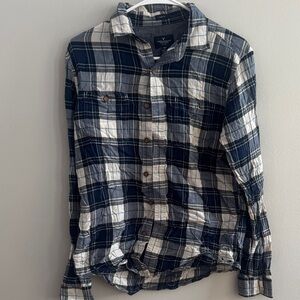 Women’s Blue Plaid Shirt B